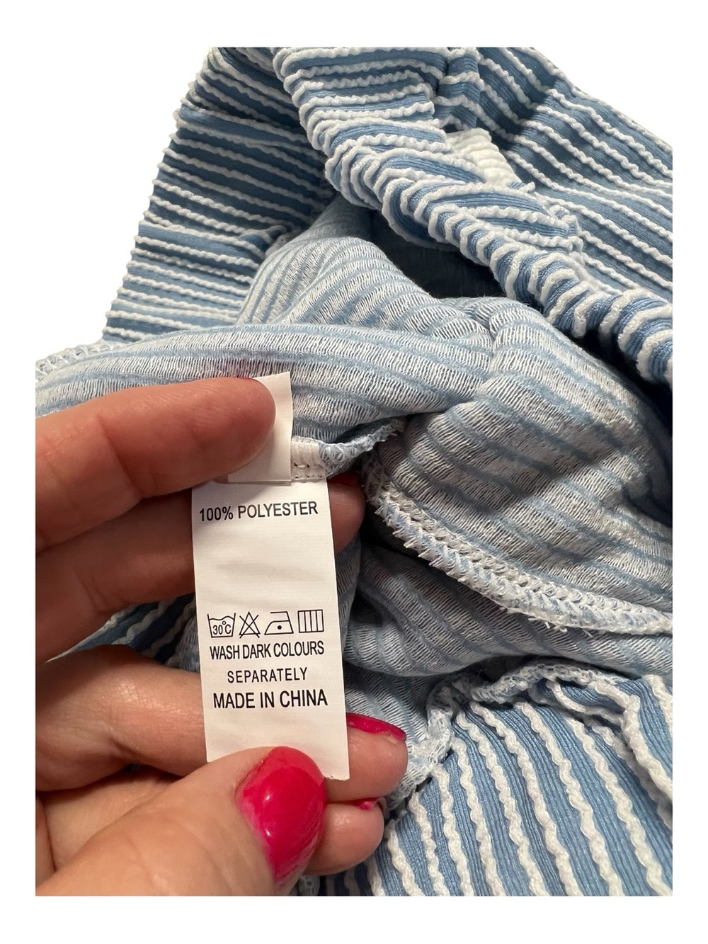 NWOT Blue & White Ribbed Knit 2-Piece Top & Skort Set | Size M - Picture 9 of 9